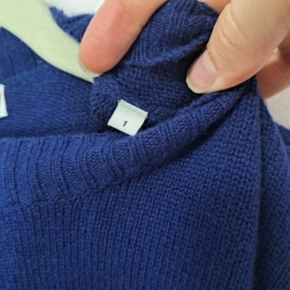 Sandro  Italian wool and cashmere jumper small blue NWOT - Picture 4 of 6